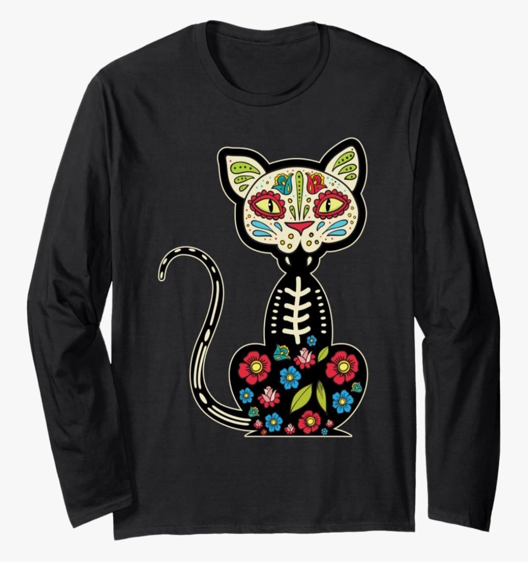 camiseta gato mexicano halloween