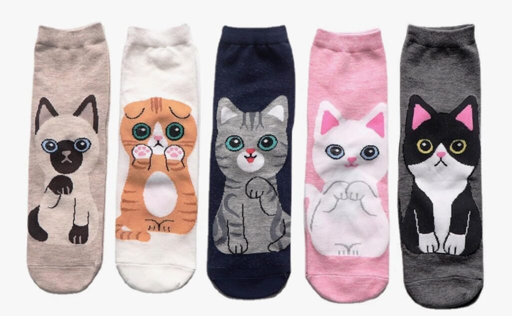🍂Calcetines mujer algodón divertidos Gatitos 1 calcetines gatitos algodón